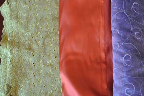 Three fabrics